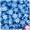 BeadTin Dark Blue Pearl 13mm Flower Plastic Pony Beads (250pcs)